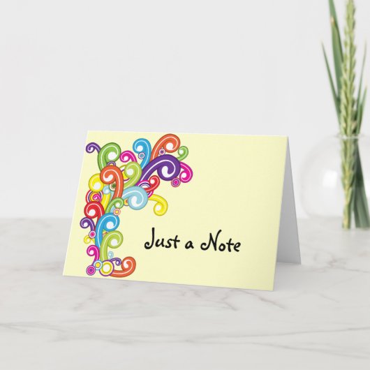Bunt gerade eine Anmerkungs-Karte Karte (Vorderseite)