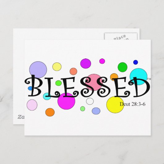 bunt gesegnet postkarte (Vorne/Hinten)