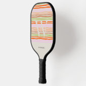 Bunt Gestreift Retro Benutzername Pickleball Schläger (Links)