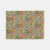 bunt gezogene Hundebütchen Fleecedecke (Vorderseite (Horizontal))