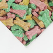 bunt gezogene Hundebütchen Fleecedecke (Ecke)