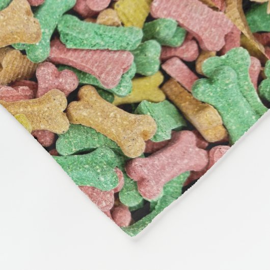 bunt gezogene Hundebütchen Fleecedecke (Ecke)