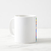 bunt groovy Hippie Stil Liebe Tasse (Vorderseite Links)