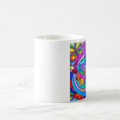 bunt groovy Hippie Stil Liebe Tasse (Mittel)