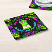 Bunt ist es Tiki Zeit Rechteckiger Pappuntersetzer (angewinkelt)