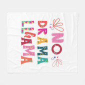 Bunt kein Drama-Lama Fleecedecke (Vorderseite (Horizontal))