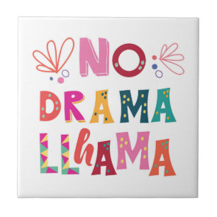 Bunt kein Drama-Lama Fliese