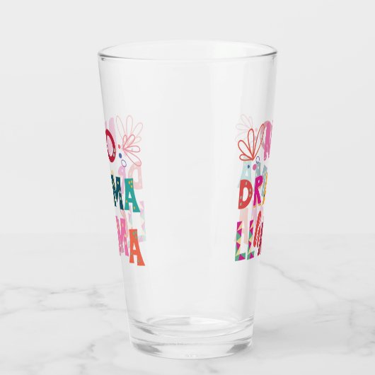 Bunt kein Drama-Lama Glas (Links)