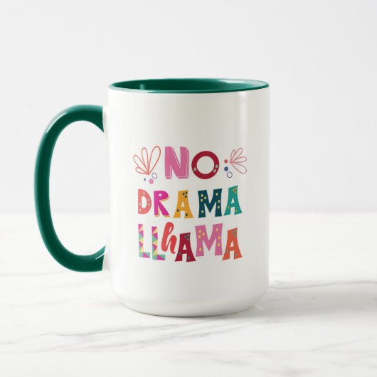 Bunt kein Drama-Lama Tasse (Links)