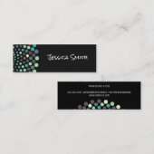 Bunt | Kreiselpunktmuster | Moderne Kunst Mini Visitenkarte (Vorne/Hinten)