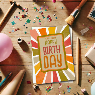 Bunt Lustig Fröhlich Alles Gute zum Geburtstag Ein Dankeskarte