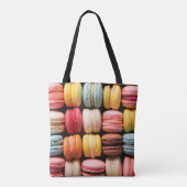 bunt Macarons Bäckerei Individueller Name Tasche (Rückseite)