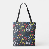 bunt mehrfarbige Musiknote Tasche (Rückseite)