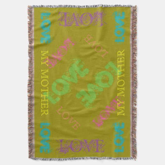 Bunt meine Mutter-Wurfs-Decke Decke (Vorderseite Vertikal)