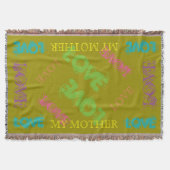 Bunt meine Mutter-Wurfs-Decke Decke (Vorderseite)