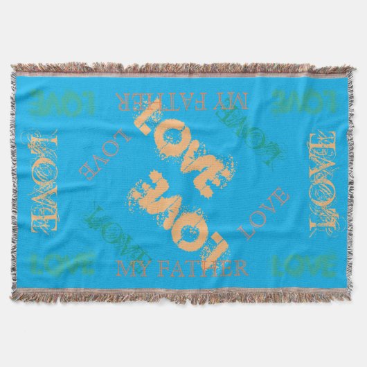 Bunt meine Vater-Wurfs-Decke Decke (Vorderseite)