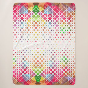 Bunt mit geometrischem Muster Sherpadecke