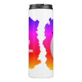 Bunt mit Spieler und Ball Farbige Thermosbecher (Rückseite)