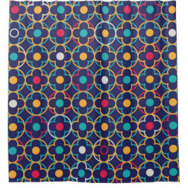 bunt, modern, marokkanisch, quatrefoil, modisch, duschvorhang