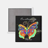bunt mosaikschwarz magnet (Vorderseite/Rückseite)