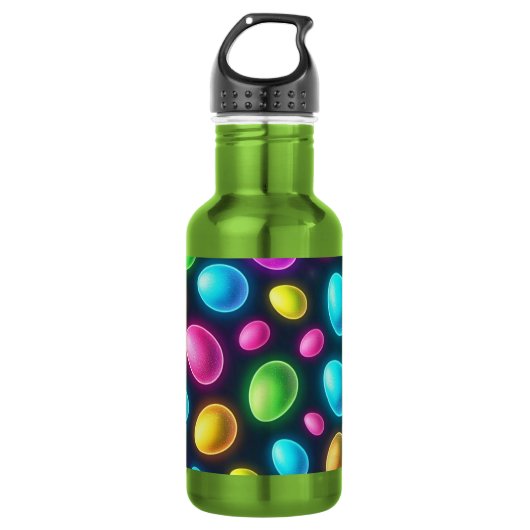 Bunt/Neon-Osterei/Frühling Edelstahlflasche (Vorderseite)