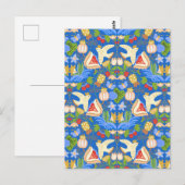 bunt niedlich fruchtig blumenreich postkarte (Vorne/Hinten)