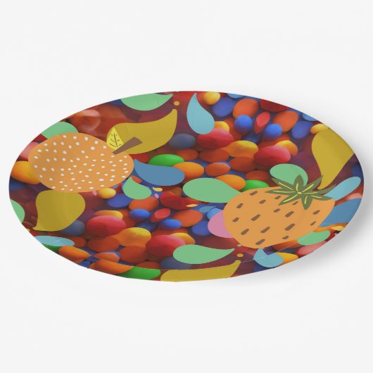 bunt pappteller (Schrägansicht)