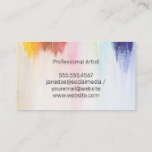 Bunt | Pinselstriche | Künstlerin | Pinsel Visitenkarte (Rückseite)
