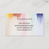 Bunt | Pinselstriche | künstlerisch Visitenkarte (Rückseite)
