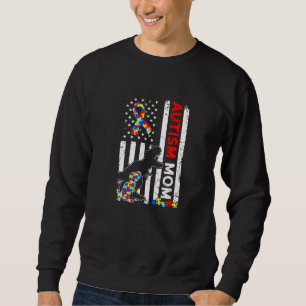 bunt Puzzleteile Autismus Bewusstsein Frieden Auti Sweatshirt