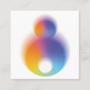 bunt quadratische visitenkarte