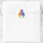 bunt runder aufkleber (Tasche)