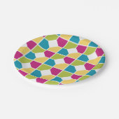 Bunt | SOMMERFARBEN | Quadranten | Geometrisch Pappteller (Schrägansicht)