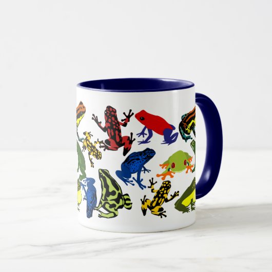 Bunt, Spaß-Gift-Pfeilfrösche, Baumfrosch Tasse (VorderseiteRechts)