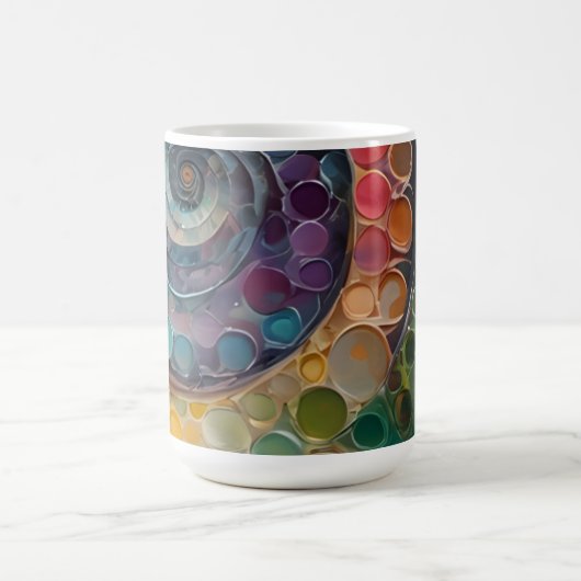 bunt und modern, Dekokissen Kaffeetasse (Mittel)