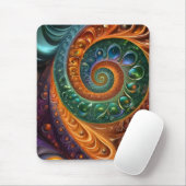 bunt und modern, design in Spiralenform Mousepad (Mit Mouse)