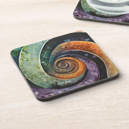 bunt und modern, design mit Spirale Getränkeuntersetzer (Linke Seite)