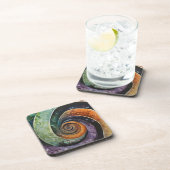 bunt und modern, design mit Spirale Getränkeuntersetzer (Rechte Seite)