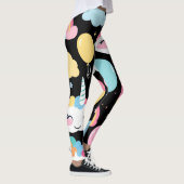 bunt Unicorn Regenbogenballonmuster für sie Leggings (Rechts)