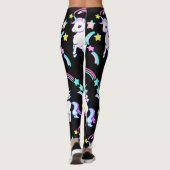 bunt Unicorn Regenbogenballonmuster für sie Leggings (Rückseite)