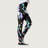bunt Unicorn Regenbogenballonmuster für sie Leggings (Rechts)
