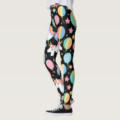 bunt Unicorn Regenbogenballonmuster für sie Leggings (Links)