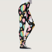bunt Unicorn Regenbogenballonmuster für sie Leggings (Rechts)