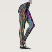 Bunt, verrückt, Funky mit vertikaler abstrakter Leggings (Rechts)