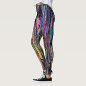 Bunt, verrückt, Funky mit vertikaler abstrakter Leggings (Links)