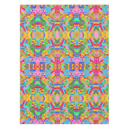 bunt verrücktes Muster moderne Kunst hippy Tischdecke