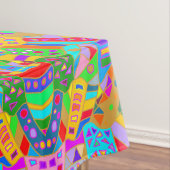 bunt verrücktes Muster moderne Kunst hippy Tischdecke (Beispiel)