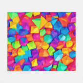 Bunt zusammengewürfelte Formen Fleecedecke (Vorderseite (Horizontal))