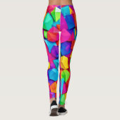 Bunt zusammengewürfelte Formen Leggings (Rückseite)