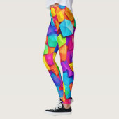 Bunt zusammengewürfelte Formen Leggings (Links)